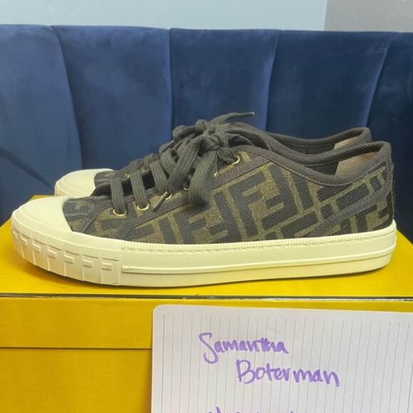 Fendi Tessuto Jacquard FF Sneaker Size 39 - Picture 1 of 7